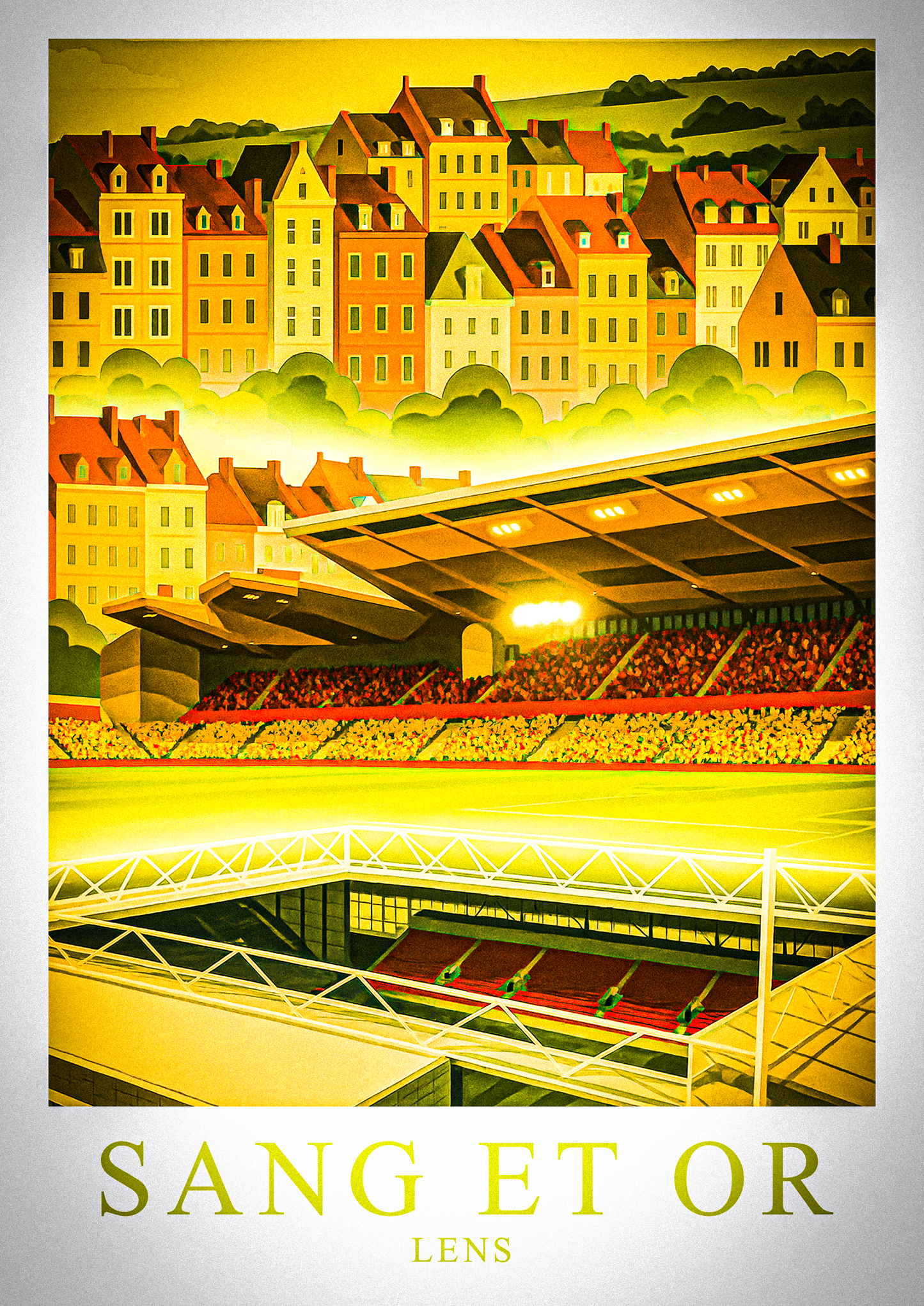 Affiche Supporters Lens – Sang et Or | Poster Football