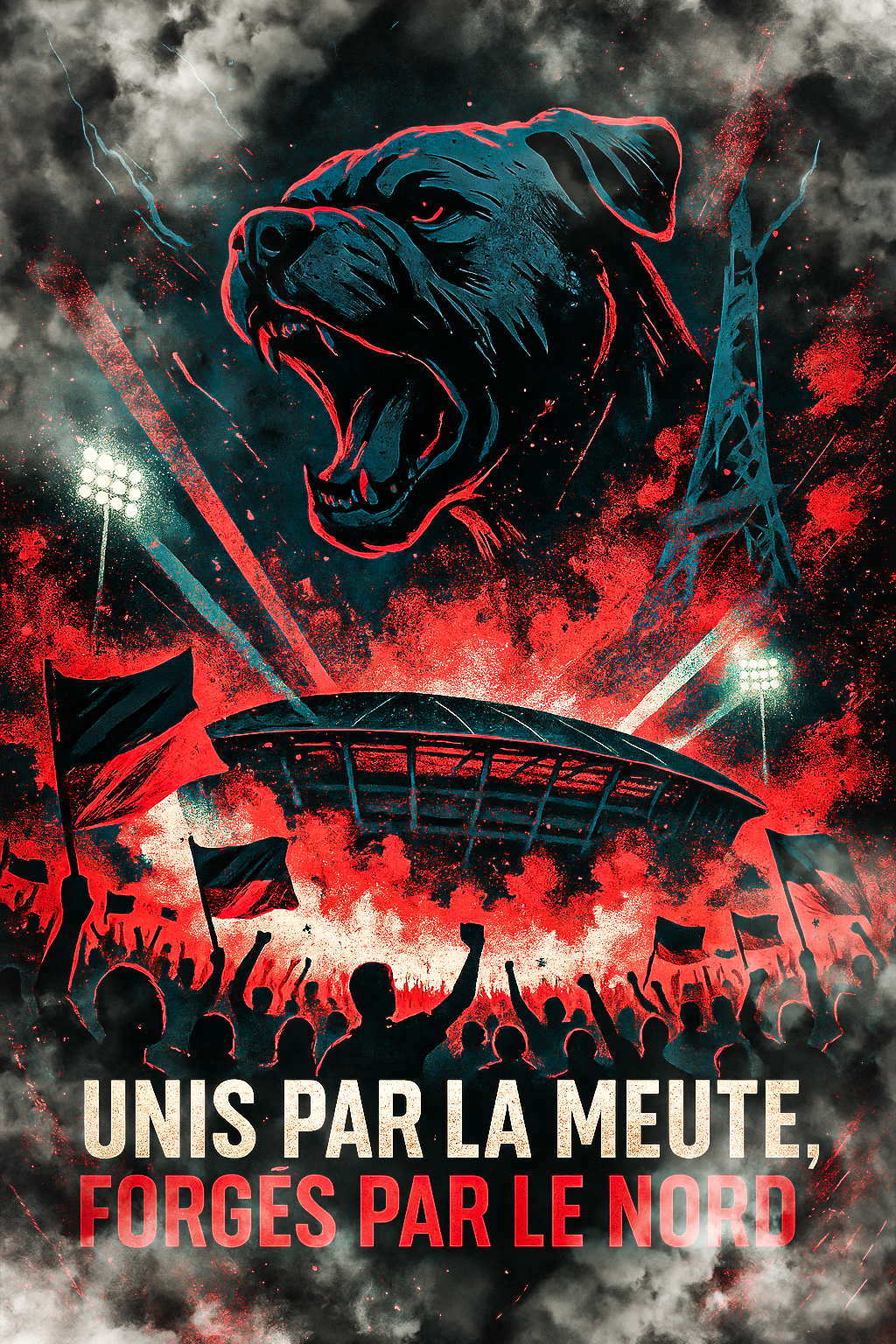 Lille Supporters Poster – United by the Pack, Forged by the North | Football Poster