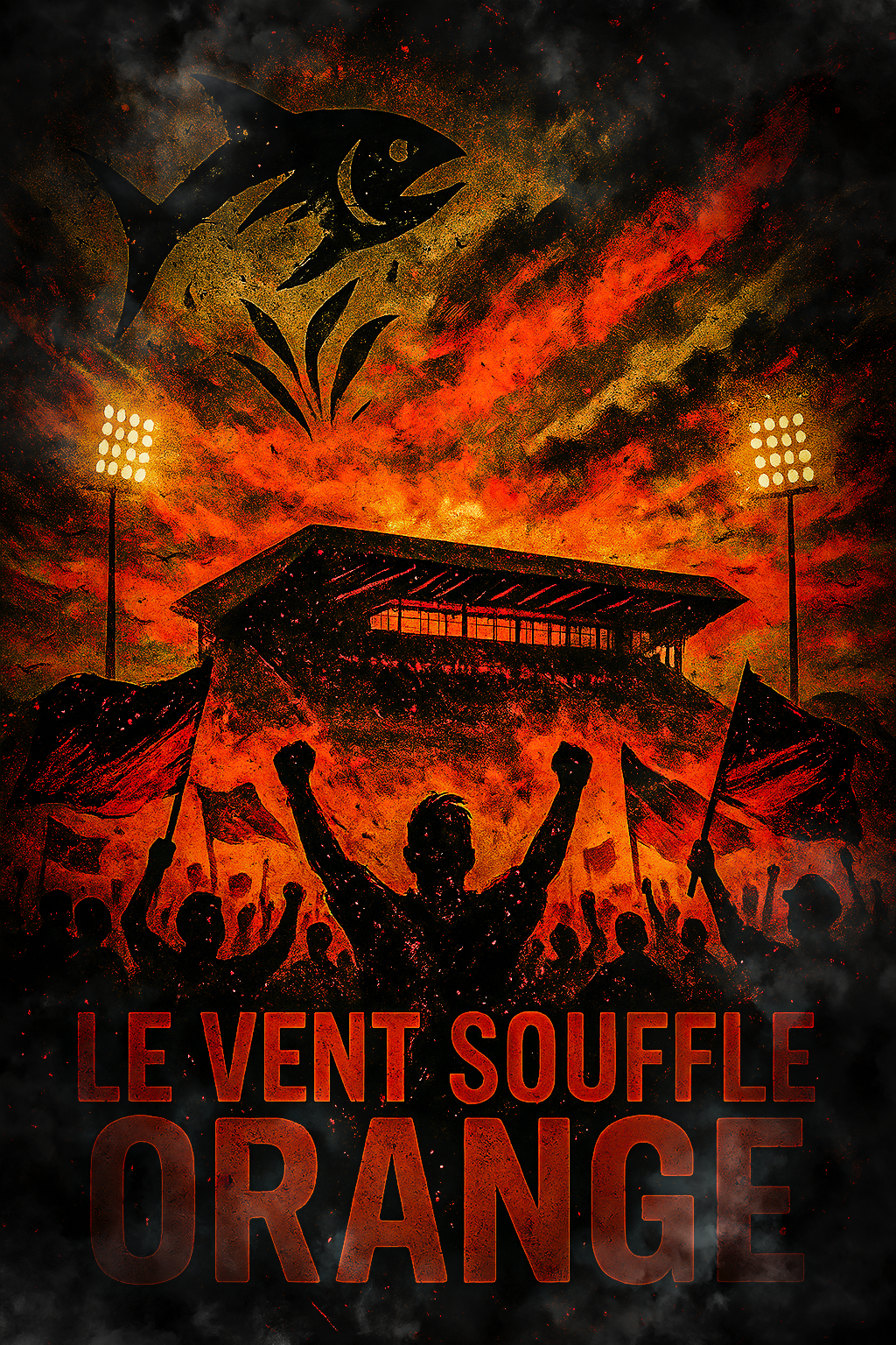 Lorient Supporters Poster – The Wind Blows Orange | Football Poster