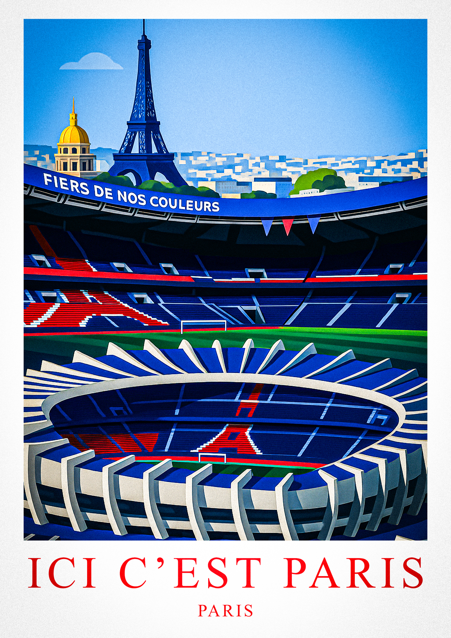 Affiche Supporters Paris – Ici c’est Paris | Poster Football
