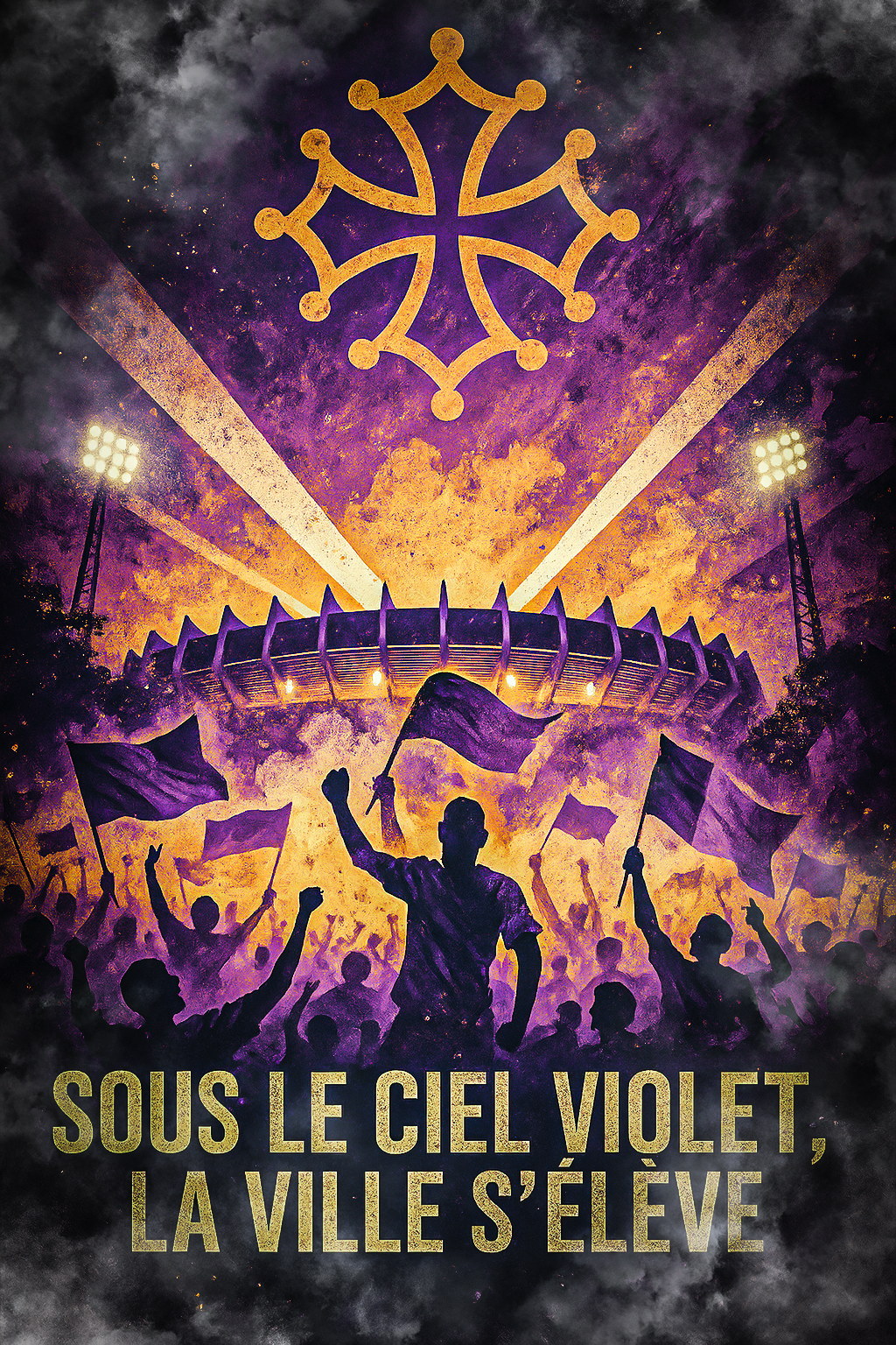 Affiche Supporters Toulouse – Sous le ciel violet | Poster Football