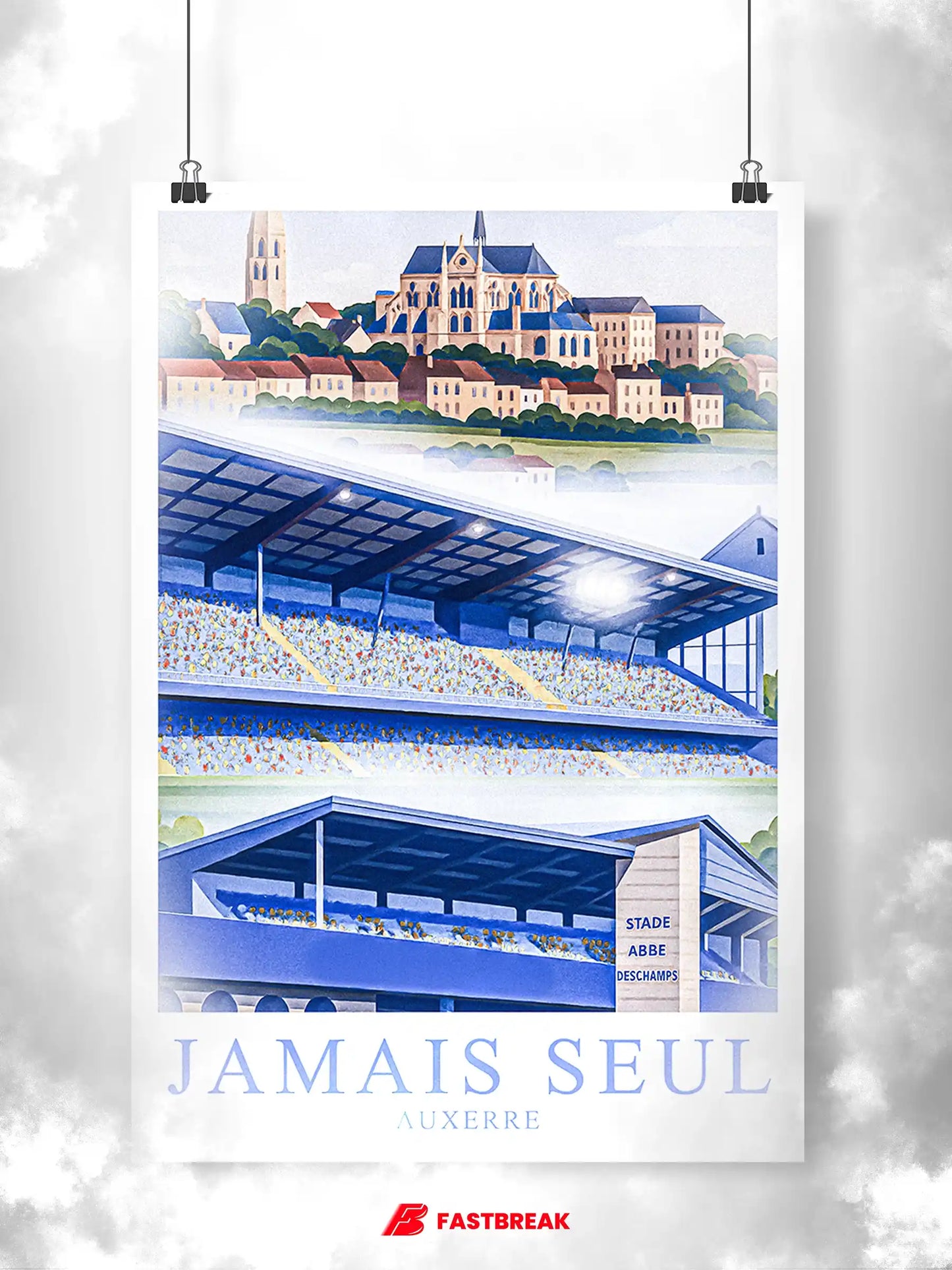 Auxerre – Le Grand Stade de la Vallée de l’Yonne | Affiche Artistique FastBreak FastBreak Shop