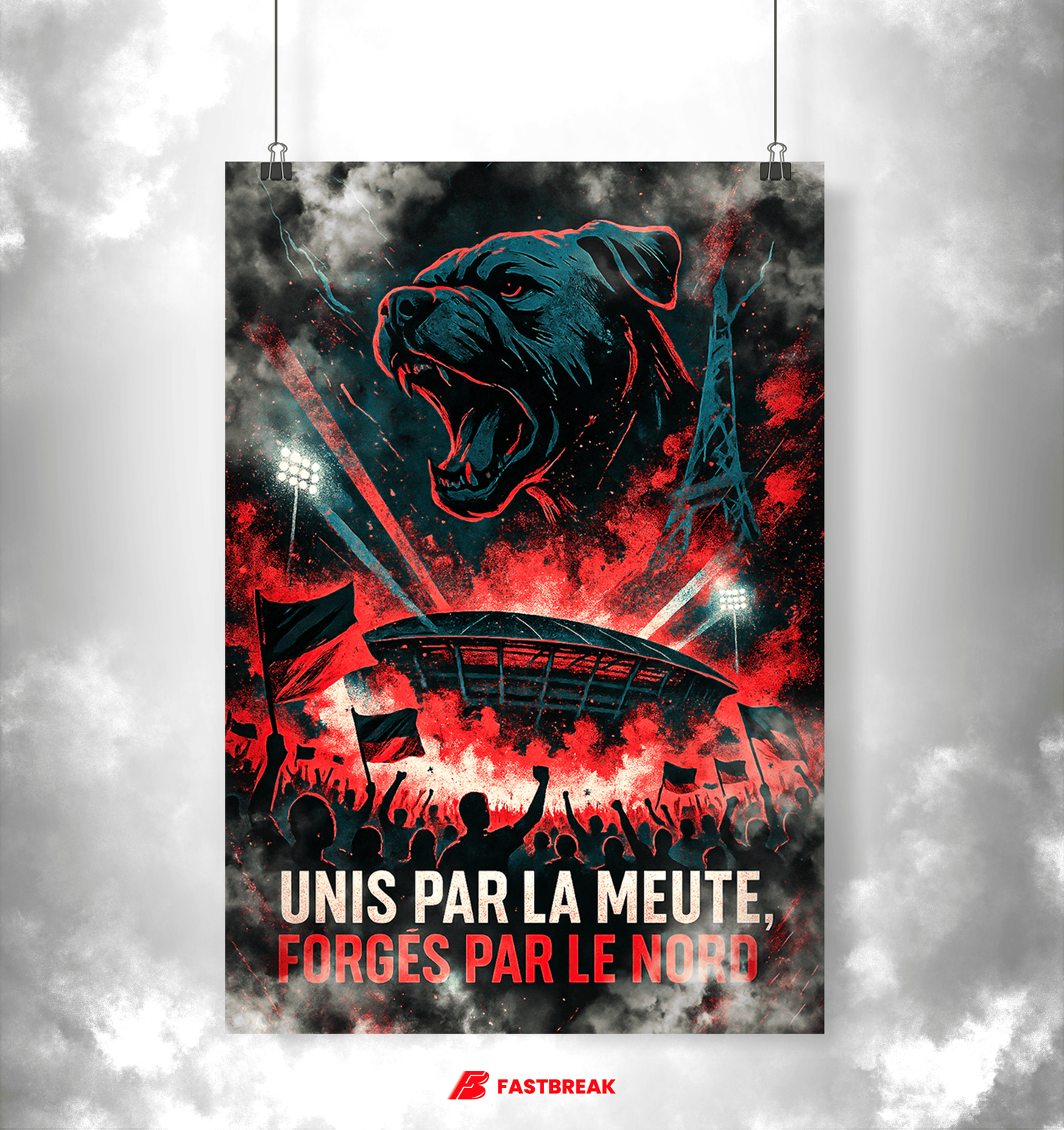 Lille Supporters Poster – United by the Pack, Forged by the North | Football Poster