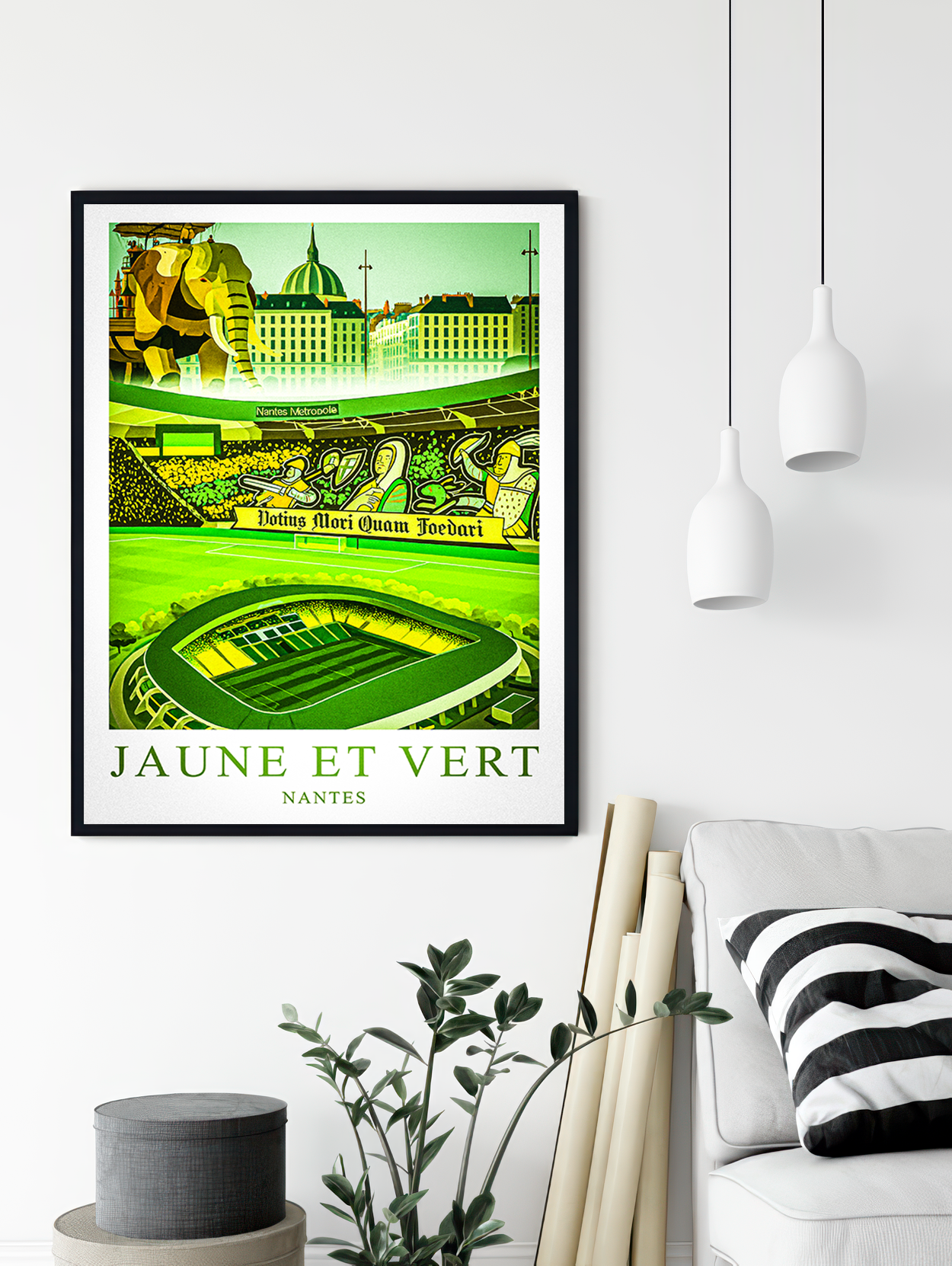 Affiche Supporters Nantes – Jaune et Vert | Poster Football