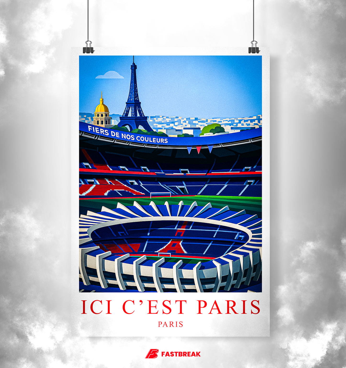 Affiche Supporters Paris – Ici c’est Paris | Poster Football