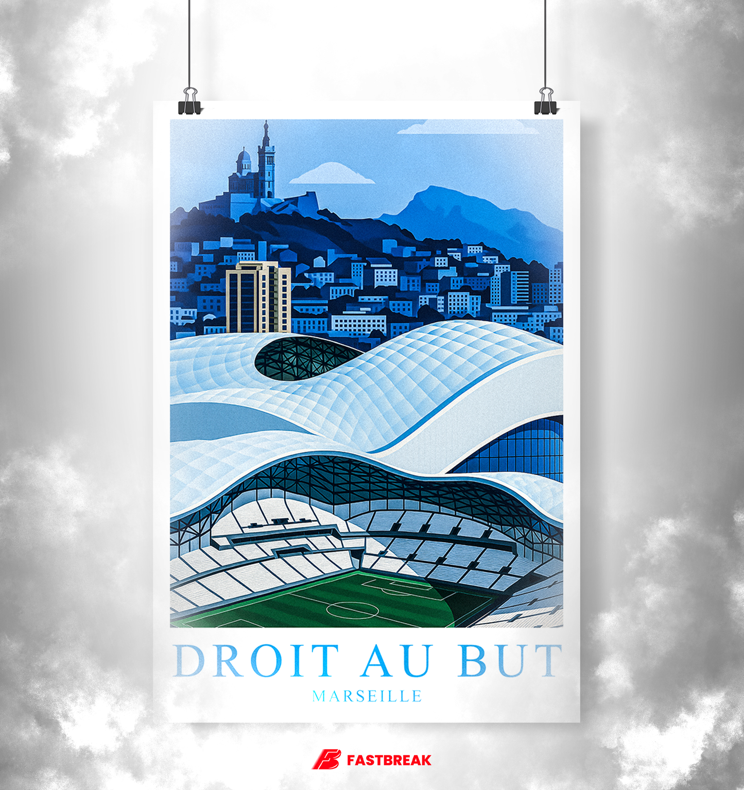 Affiche Supporters Marseille – Droit au but | Poster Football