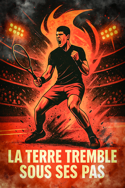 Affiche "Couronne Ibérique" – Le prodige au sommet | Poster Tennis