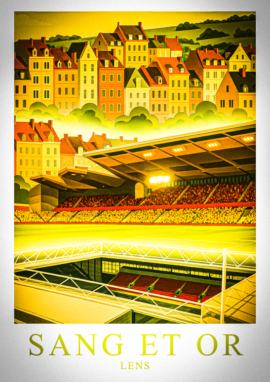 Affiche Stade Bollaert-Delelis – Lens, Sang et Or