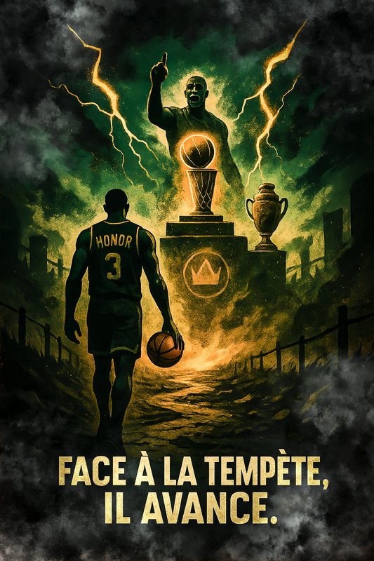 Affiche "Le Stratège" – Le meneur aux portes de la gloire | Poster Basket