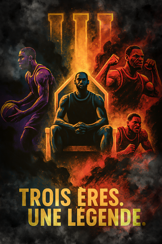 Affiche "L’Héritage du Roi" – Trois villes, une légende | Poster Basket