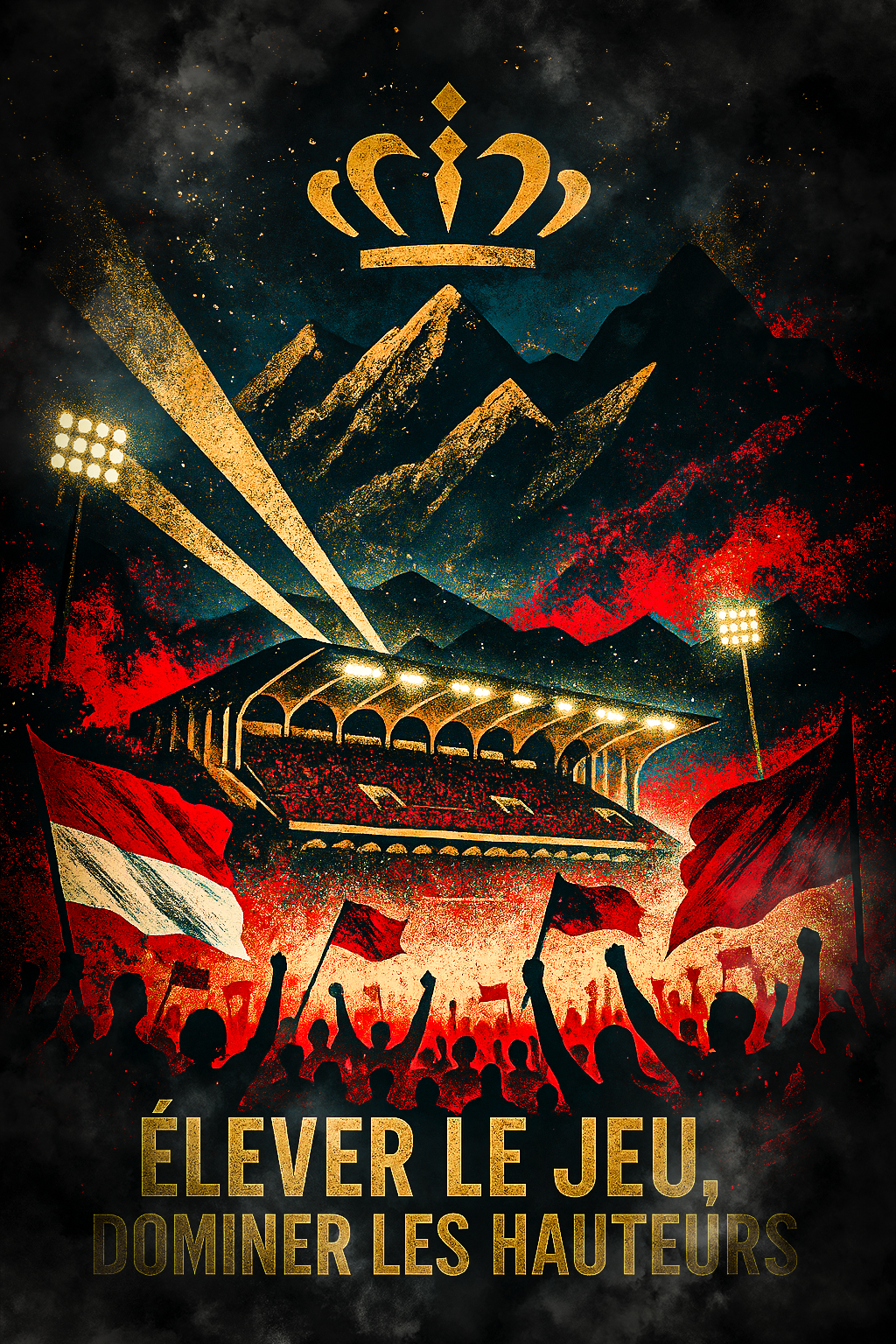 Affiche Supporters Monaco – Élever le jeu, dominer les hauteurs | Poster Football