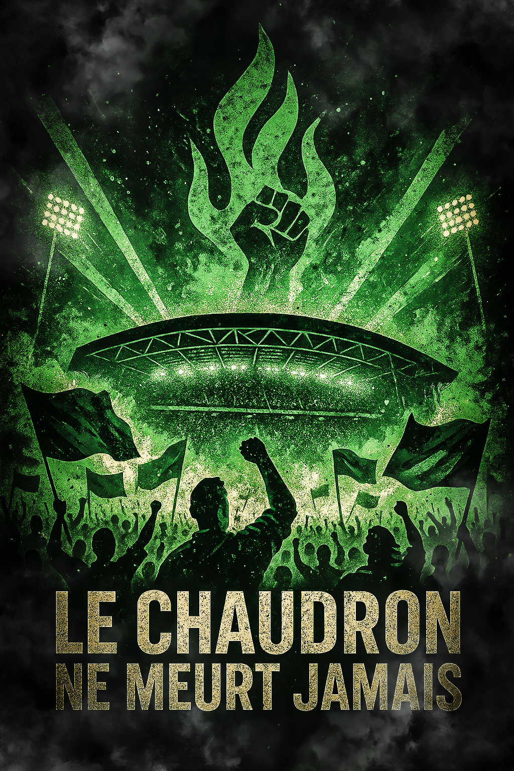 Affiche Supporters Saint-Étienne – Le Chaudron ne meurt jamais | Poster Football