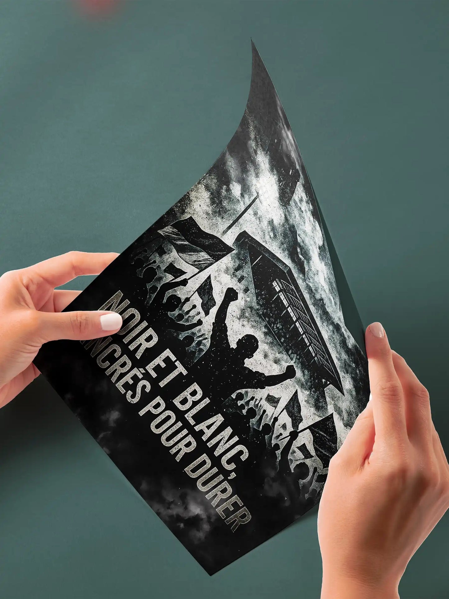 Affiche Supporters Angers – Passion Angevine | Poster Ambiance Noir et Blanc FastBreak Shop