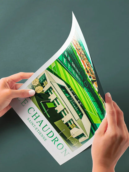 Saint-Étienne – Le Grand Stade de la Ville · Affiche Artistique FastBreak FastBreak Shop