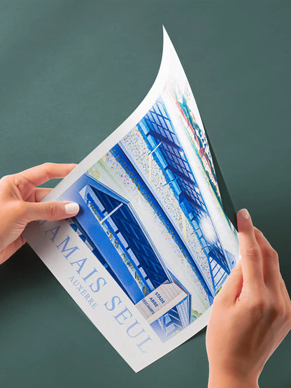 Auxerre – Le Grand Stade de la Vallée de l’Yonne | Affiche Artistique FastBreak FastBreak Shop