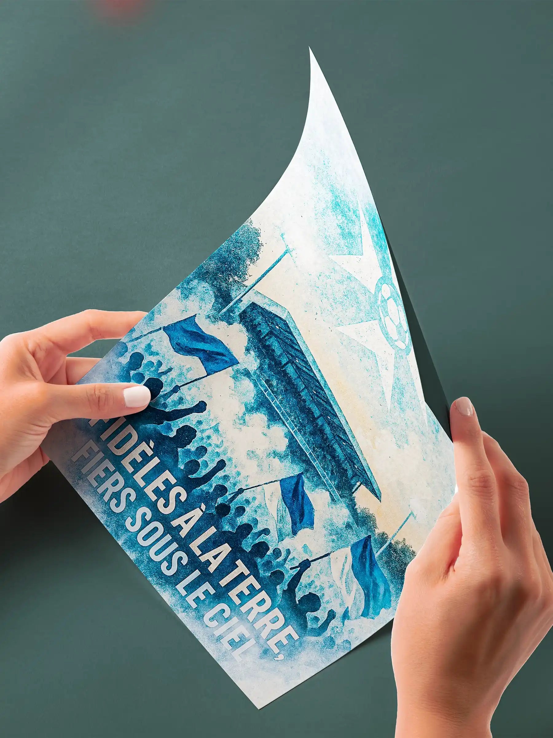 Affiche Supporters Auxerre – Ferveur bleu et blanche | Poster Ambiance Auxerroise FastBreak Shop