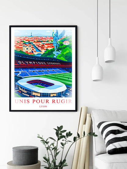 Lyon – Le Grand Stade de la Ville | Affiche Artistique FastBreak FastBreak Shop