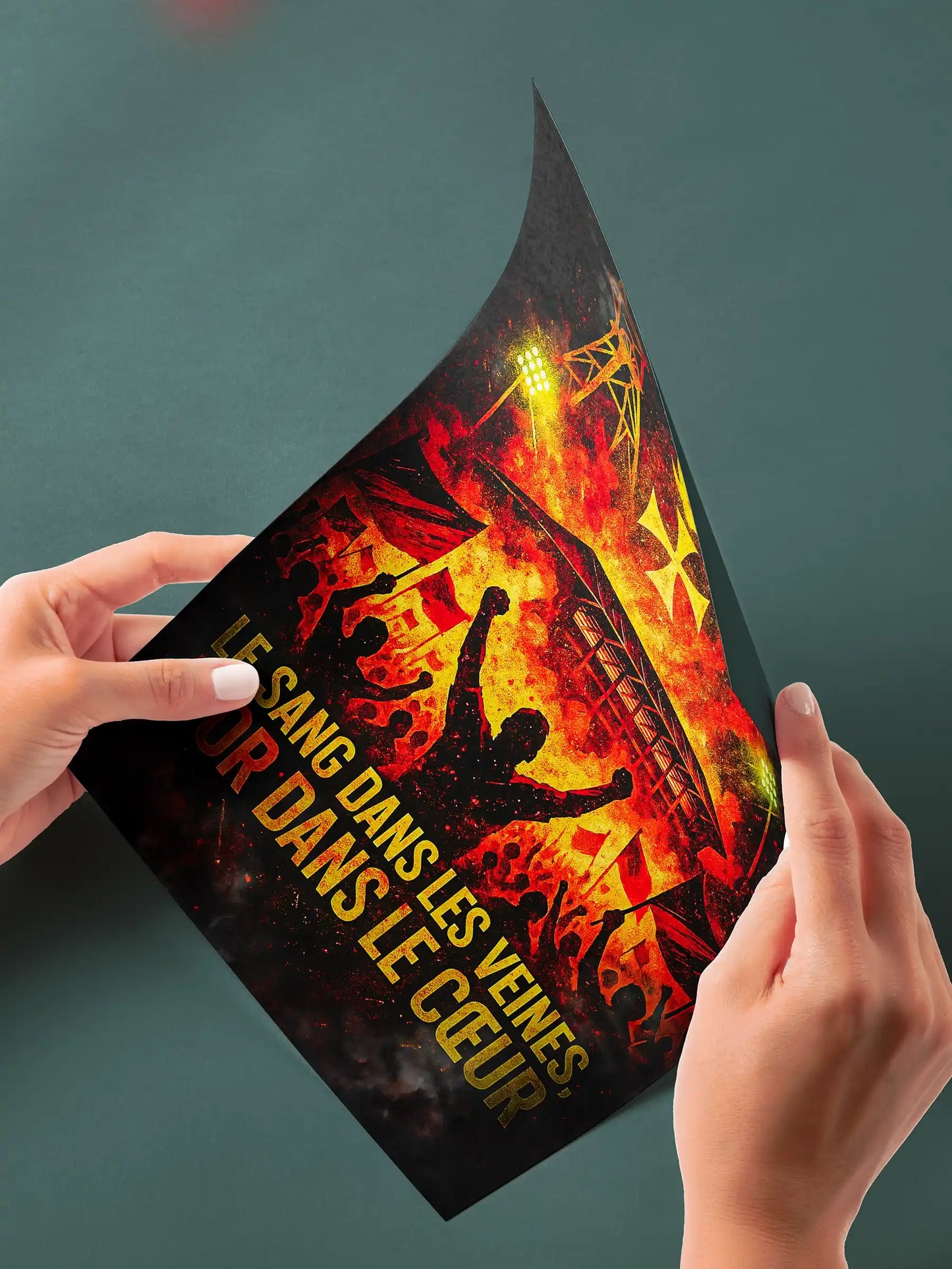 Affiche Supporters Lens – Passion Sang & Or | Poster Ambiance Sang et Or FastBreak Shop