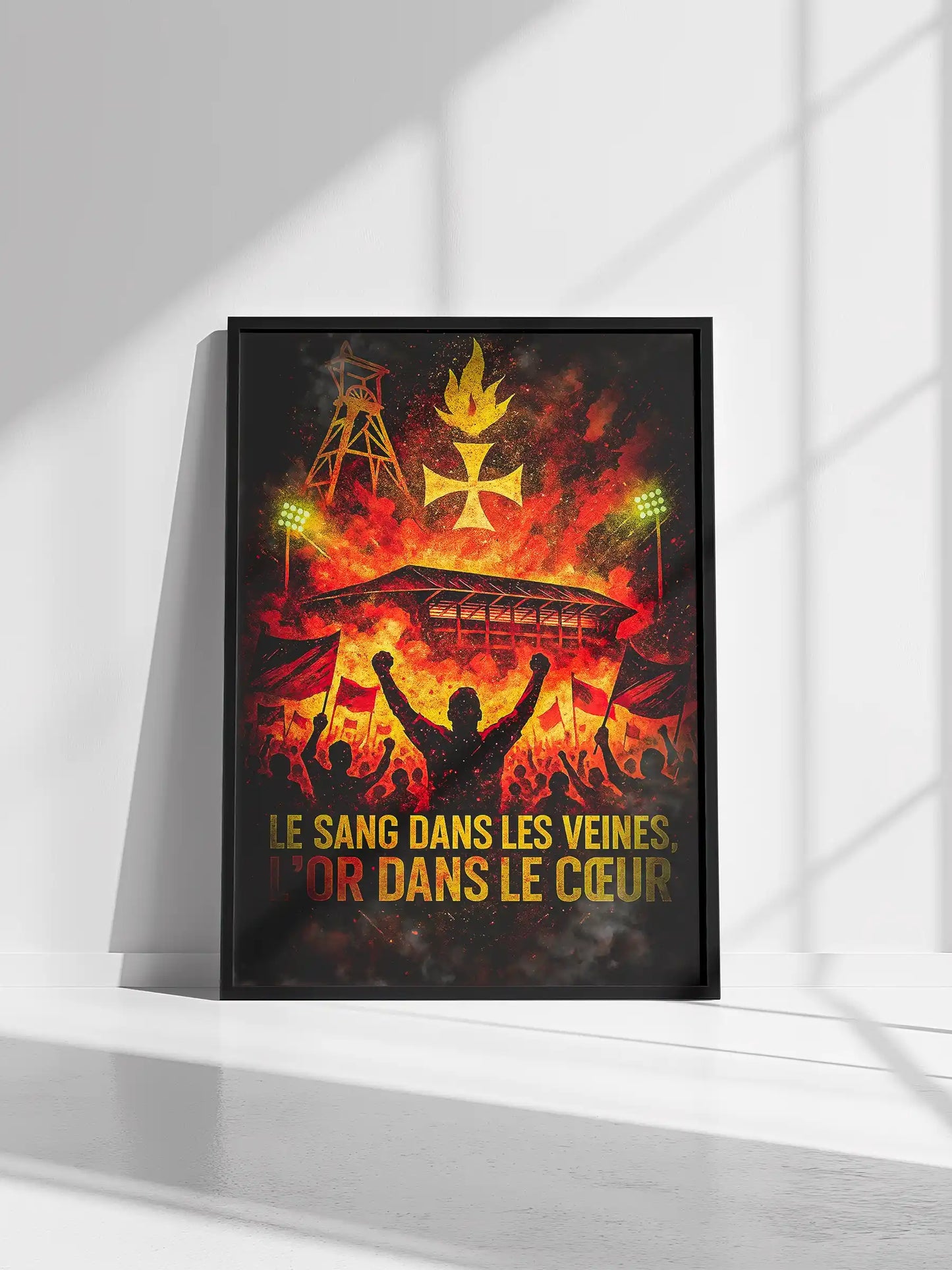 Affiche Supporters Lens – Passion Sang & Or | Poster Ambiance Sang et Or FastBreak Shop