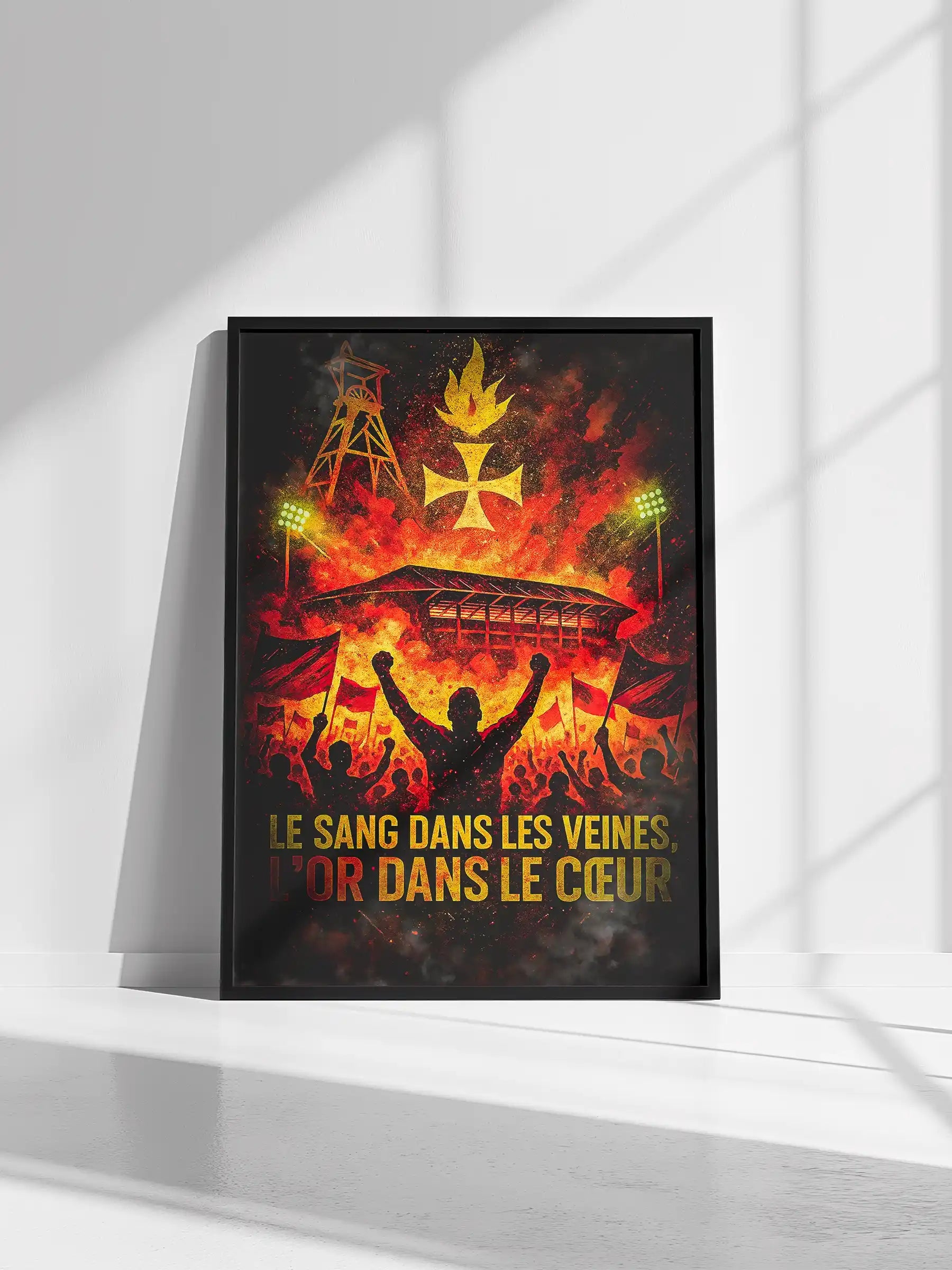 Affiche Supporters Lens – Passion Sang & Or | Poster Ambiance Sang et Or FastBreak Shop