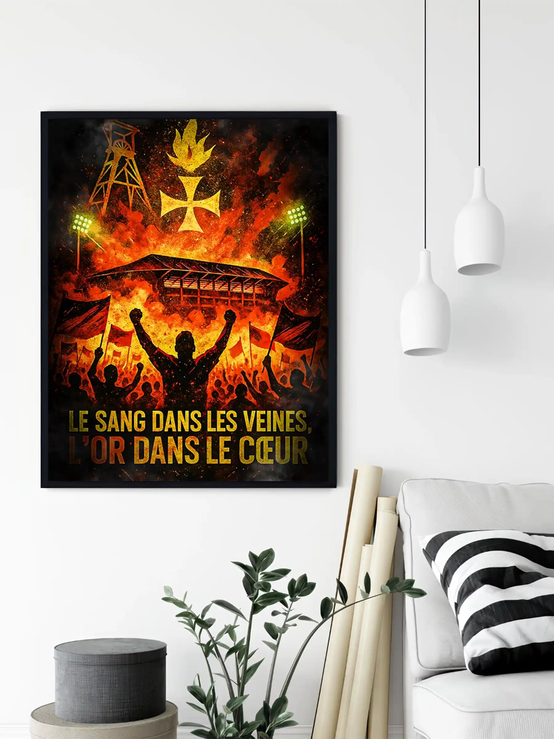 Affiche Supporters Lens – Passion Sang & Or | Poster Ambiance Sang et Or FastBreak Shop