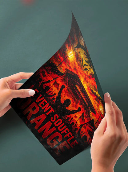 Affiche Supporters Lorient – Le Vent Souffle Orange | Poster Ambiance d'Atlantique FastBreak Shop