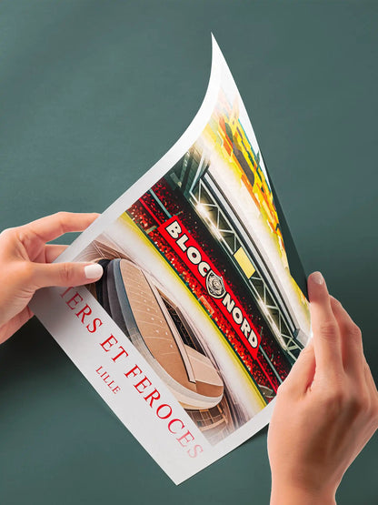 Affiche Lille Stade Pierre-Mauroy, Fiers et Féroces FastBreak Shop