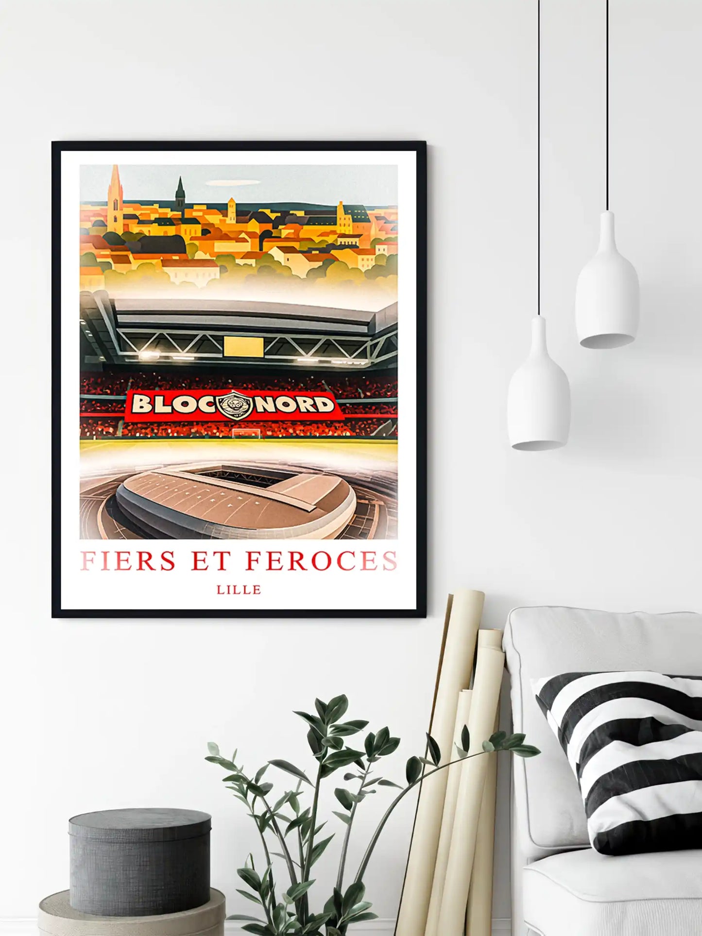 Affiche Lille Stade Pierre-Mauroy, Fiers et Féroces FastBreak Shop