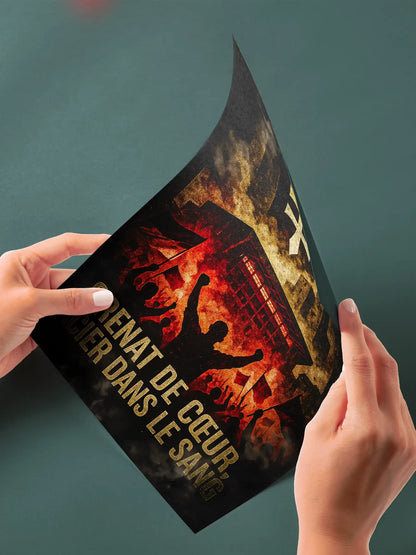 Affiche Supporters Metz – Grenat de cœur, acier dans le sang | Poster Ambiance de l'Est FastBreak Shop