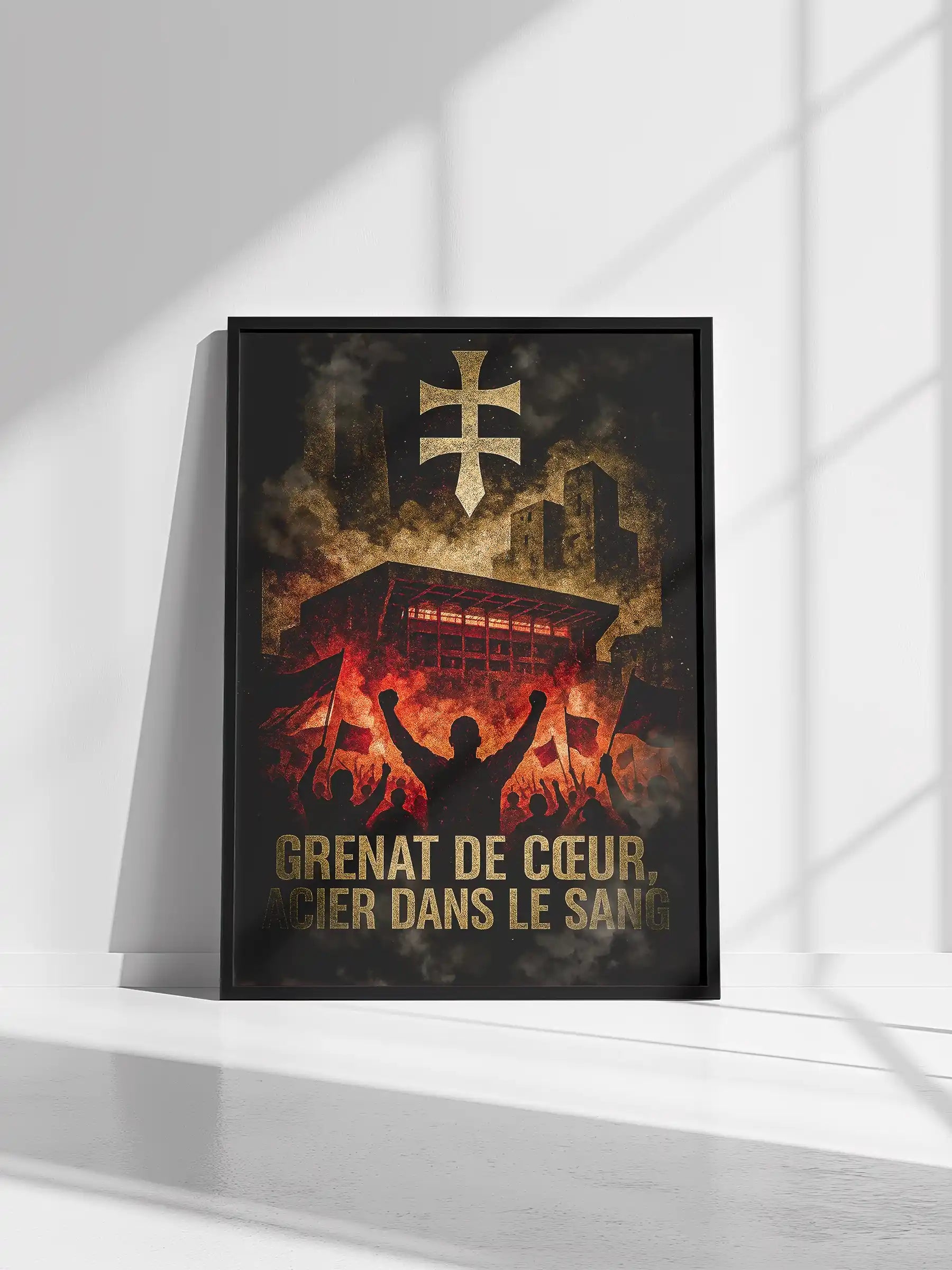 Affiche Supporters Metz – Grenat de cœur, acier dans le sang | Poster Ambiance de l'Est FastBreak Shop