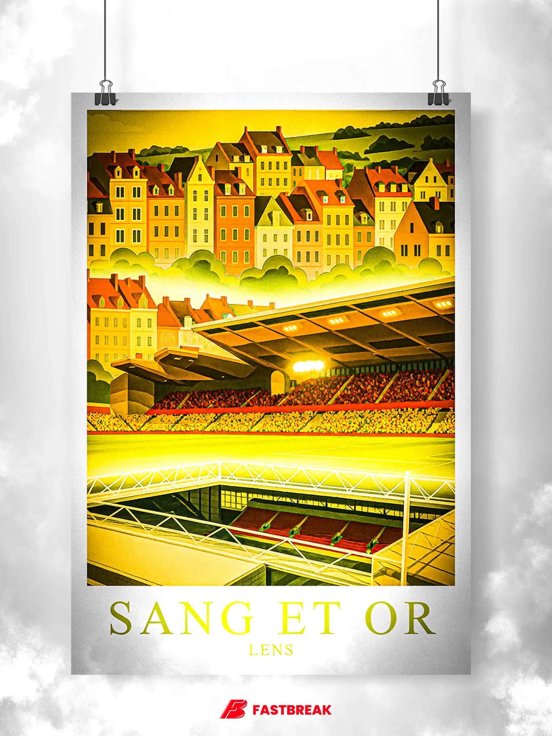 Lens – Le Grand Stade du Bassin Minier | Affiche Artistique FastBreak FastBreak Shop