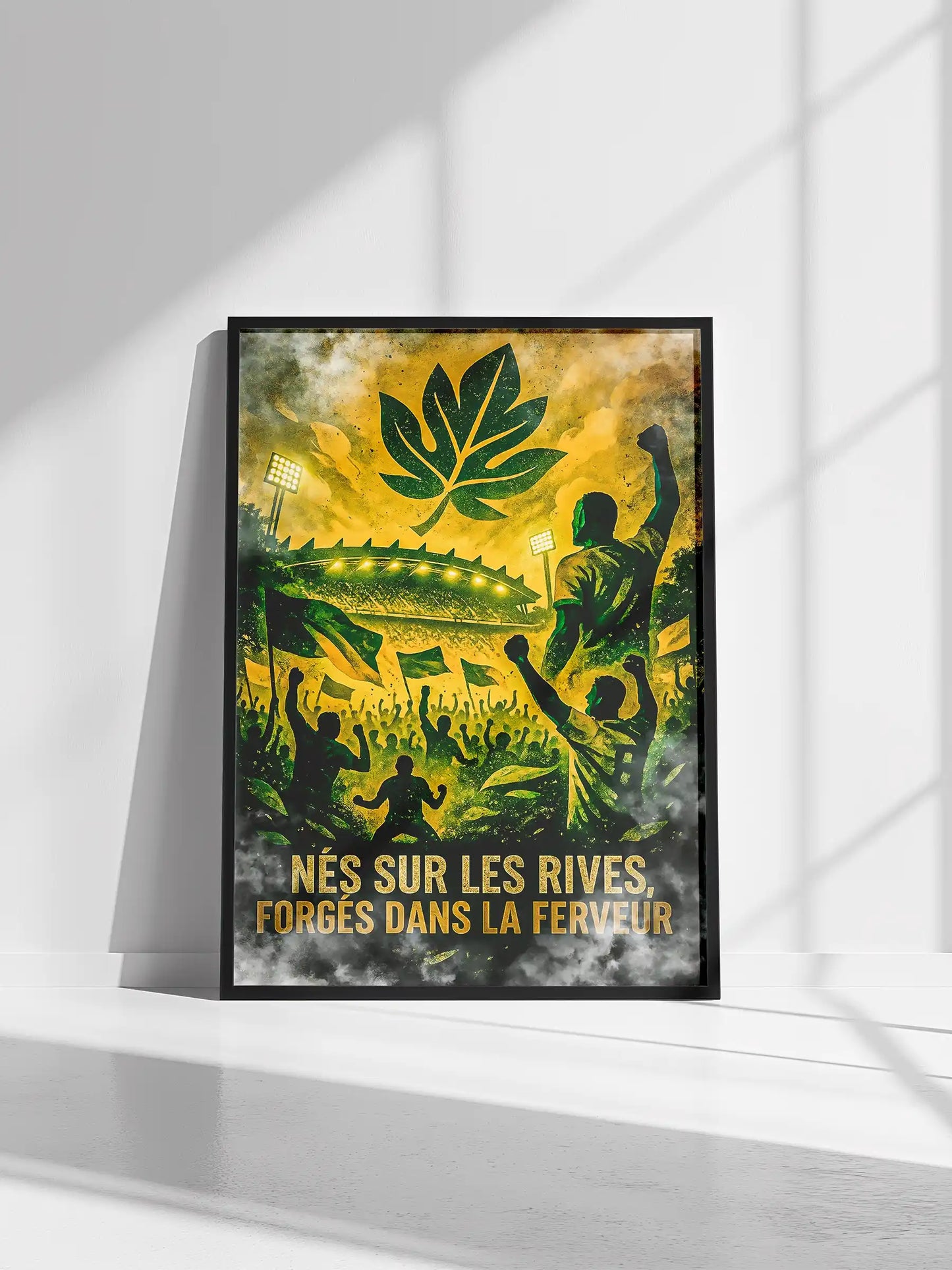 Affiche Supporter Nantes – Nés sur les rives, forgés dans la ferveur | Poster Jaune & Vert FastBreak Shop