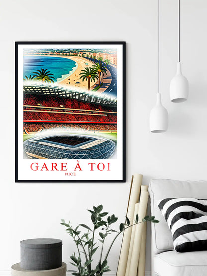 Nice – Le Grand Stade de la Côte d’Azur | Affiche Artistique FastBreak FastBreak Shop