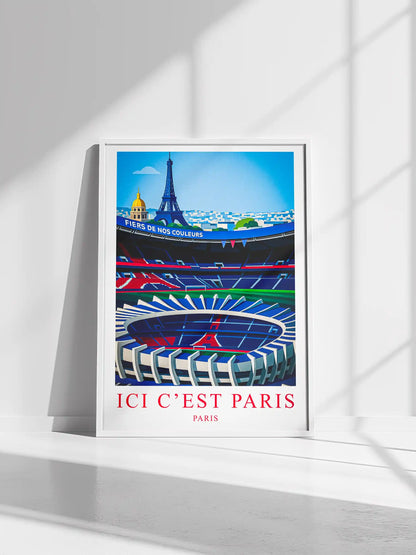 Affiche Paris Parc des Princes, Ici c’est Paris FastBreak Shop
