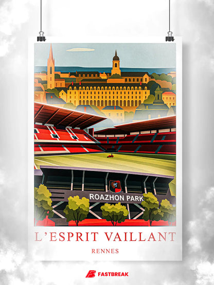Rennes – Le Grand Stade de la Ville | Affiche Artistique FastBreak FastBreak Shop