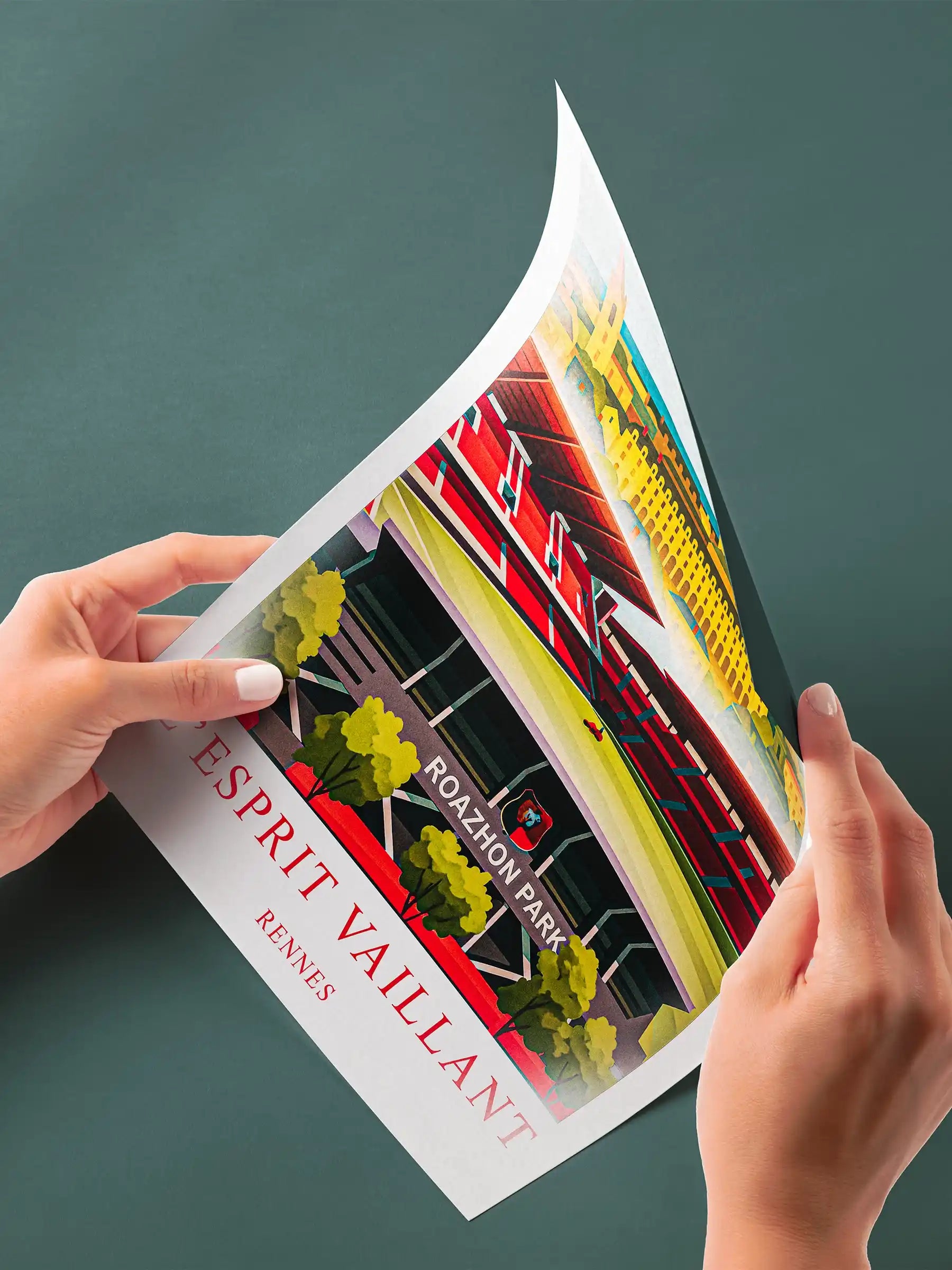 Rennes – Le Grand Stade de la Ville | Affiche Artistique FastBreak FastBreak Shop