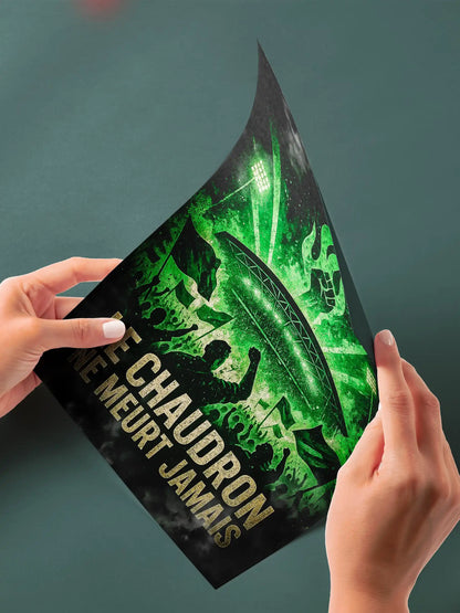 Affiche Supporter Saint-Étienne – Le Chaudron ne meurt jamais | Poster Ambiance Verte FastBreak Shop