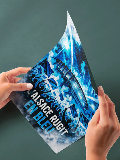 Affiche Supporter Strasbourg – L’Alsace rugit en bleu | Poster Football FastBreak Shop