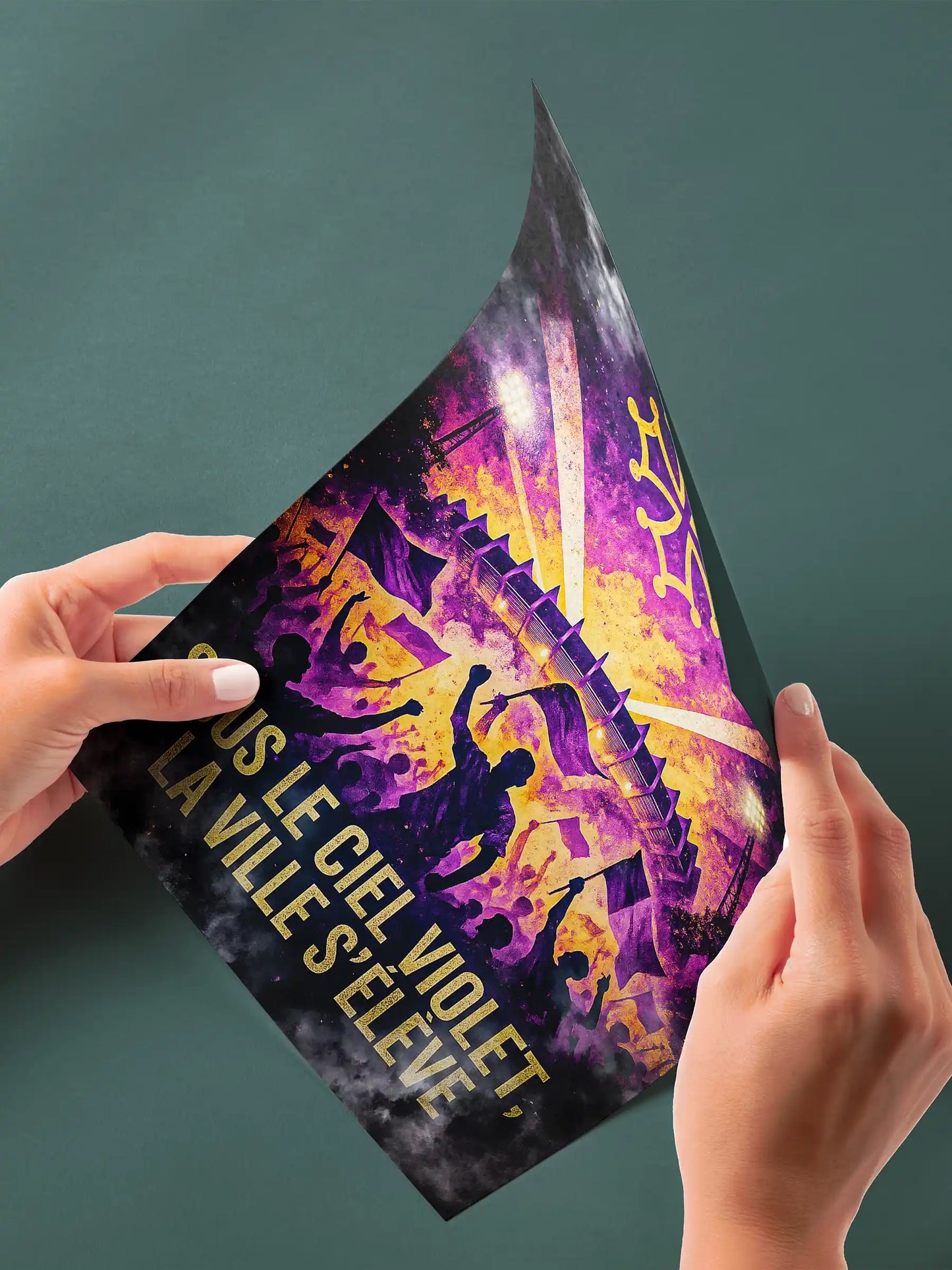 Affiche Supporter Toulouse – Sous le ciel violet | Poster Ambiance Occitane FastBreak Shop