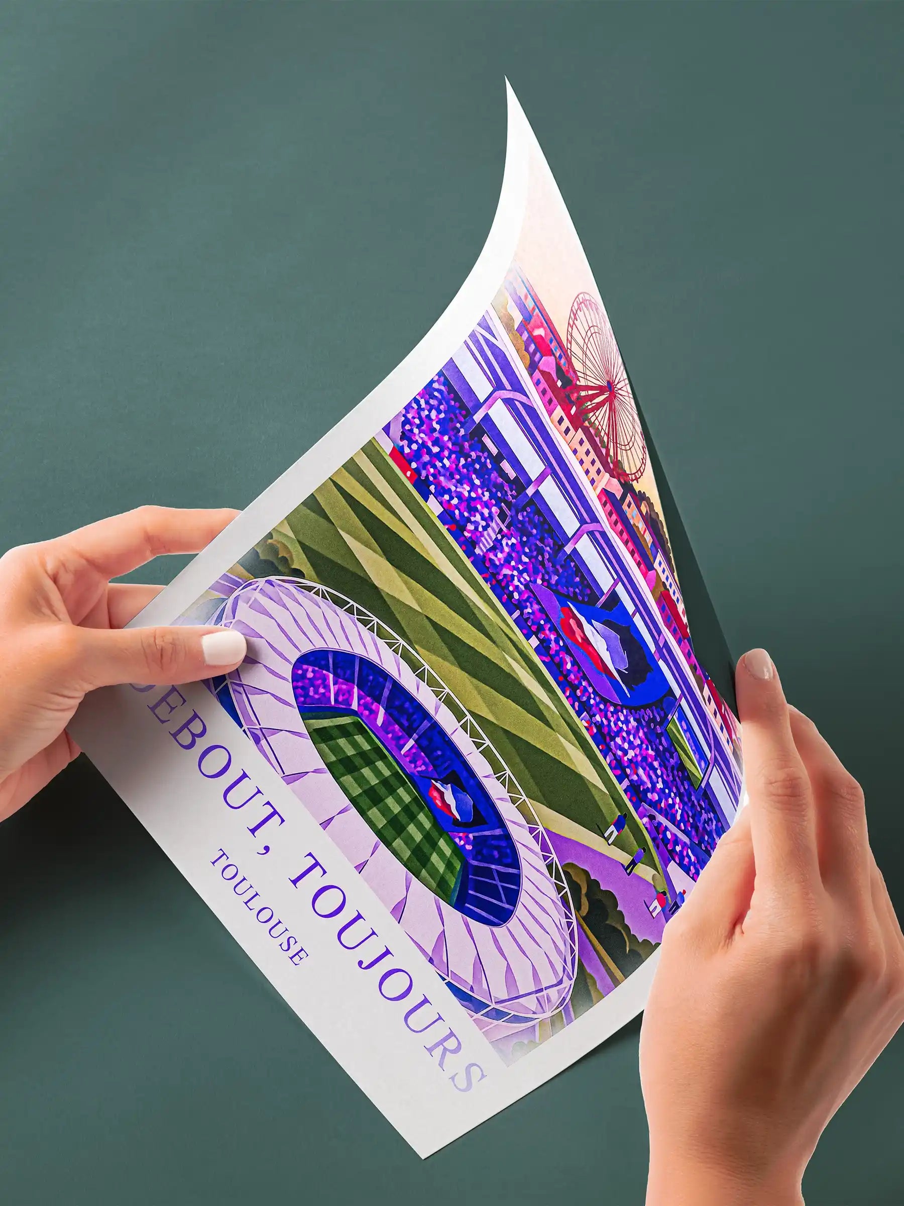 Toulouse – Le Grand Stadium de la Garonne | Affiche Artistique FastBreak FastBreak Shop