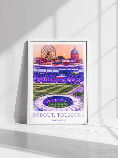 Toulouse – Le Grand Stadium de la Garonne | Affiche Artistique FastBreak FastBreak Shop