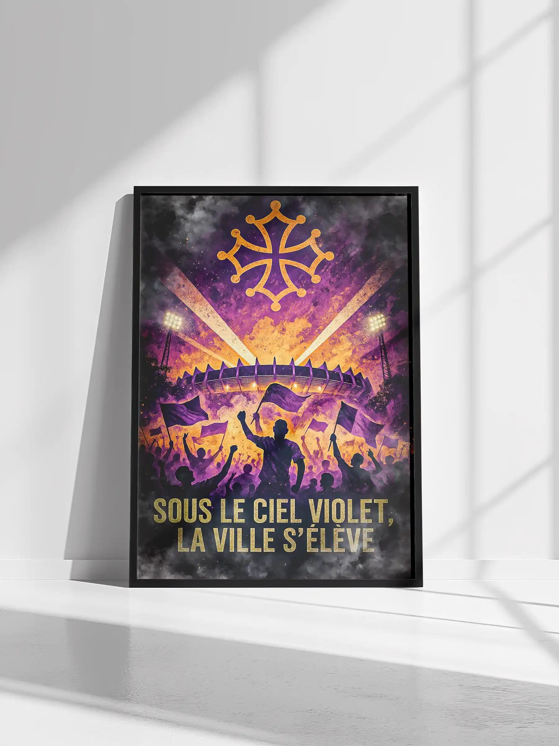 Affiche Supporter Toulouse – Sous le ciel violet | Poster Ambiance Occitane FastBreak Shop