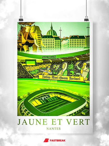 Nantes – Le Grand Stade de la Ville · Affiche Artistique FastBreak FastBreak Shop