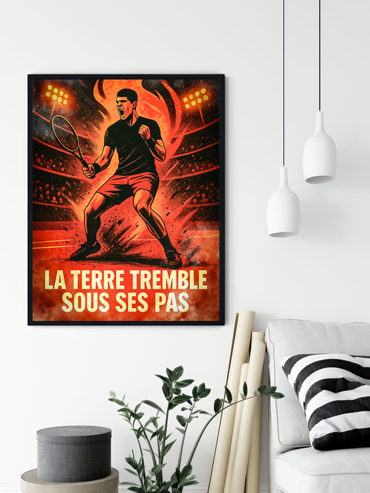 Affiche "Couronne Ibérique" – Le prodige au sommet | Poster Tennis