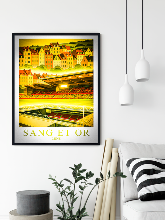 Affiche Supporters Lens – Sang et Or | Poster Football