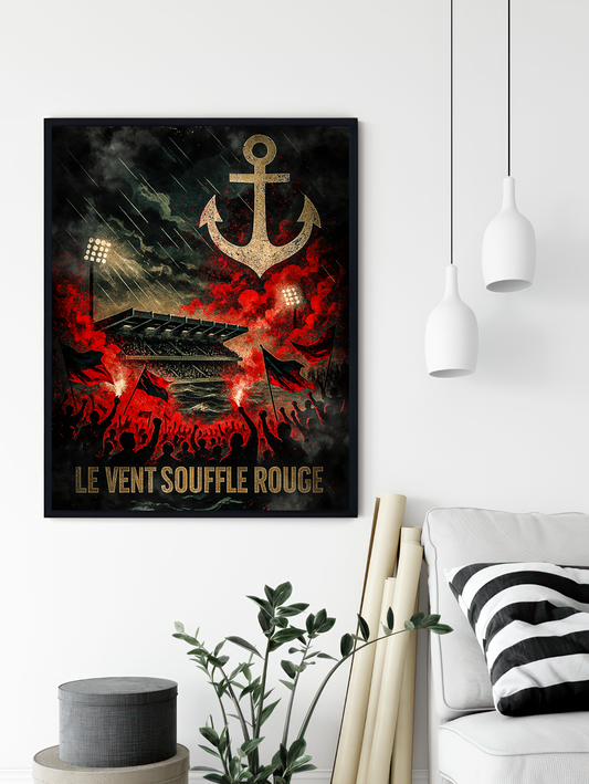 Affiche Supporters Brestois – Ferveur de la Bretagne | Poster Football