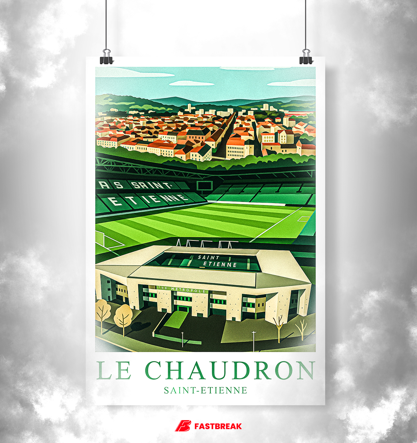 Affiche Supporters Saint-Étienne – Le Chaudron | Poster Football