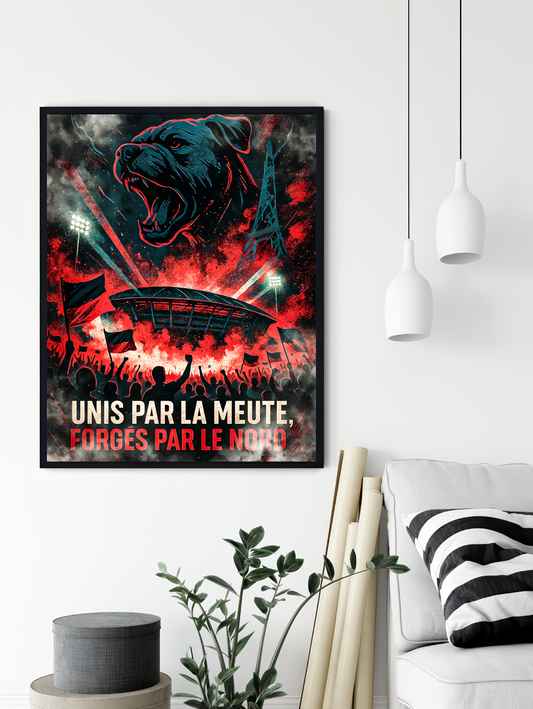 Lille Supporters Poster – United by the Pack, Forged by the North | Football Poster