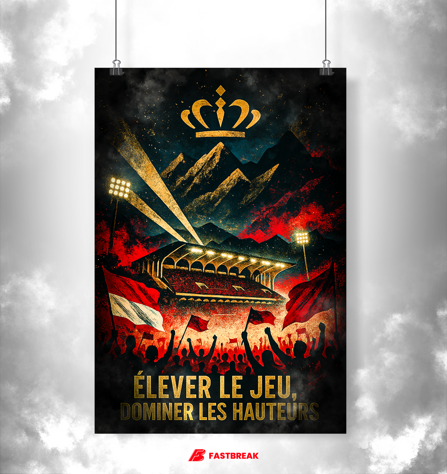 Affiche Supporters Monaco – Élever le jeu, dominer les hauteurs | Poster Football