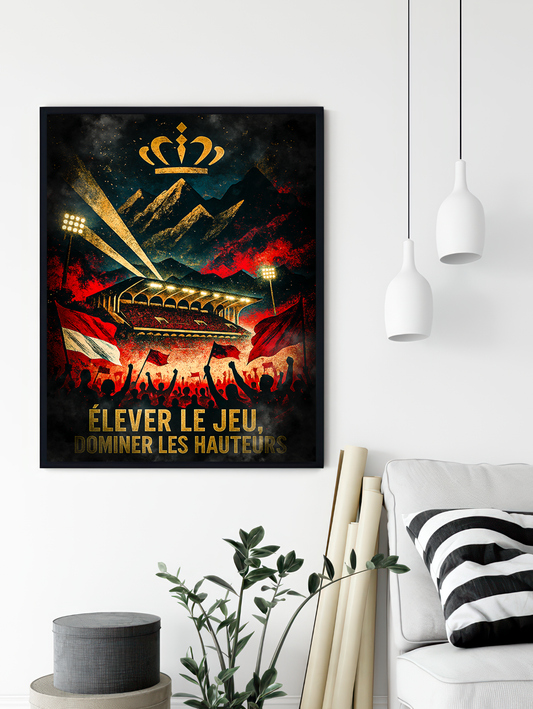 Monaco Supporters Poster – Elevate the game, dominate the heights | Football Poster